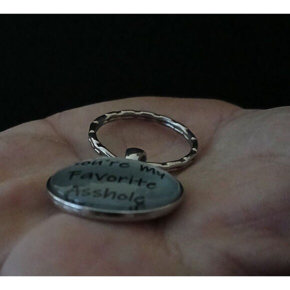 NEW 2" You're My Favorite A**hole Metal Key Chain Funny Gift Idea Car Key Ring - Picture 3 of 4